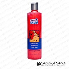 Sea of Spa Exfoliating Shower Gel With Loofah Strawberry - Banana